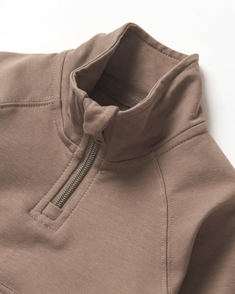 Quarter Zip Pullover - Cocoa