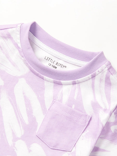 Brush Stroke Tee - Lavender