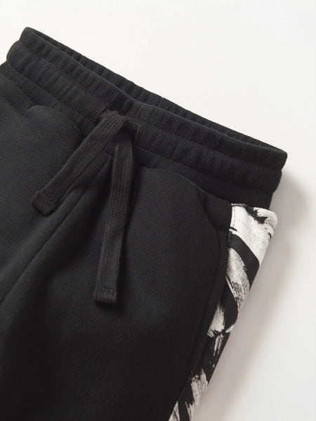 Brush Stroke Sweatpant - Black