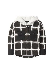 Checkered Hooded Shacket