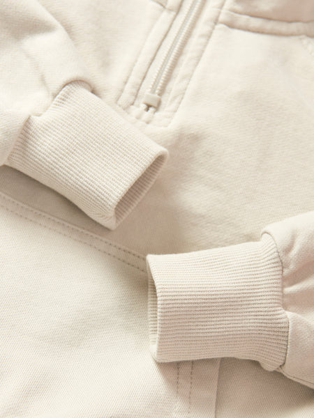 Quarter Zip Pullover - Almond Wash