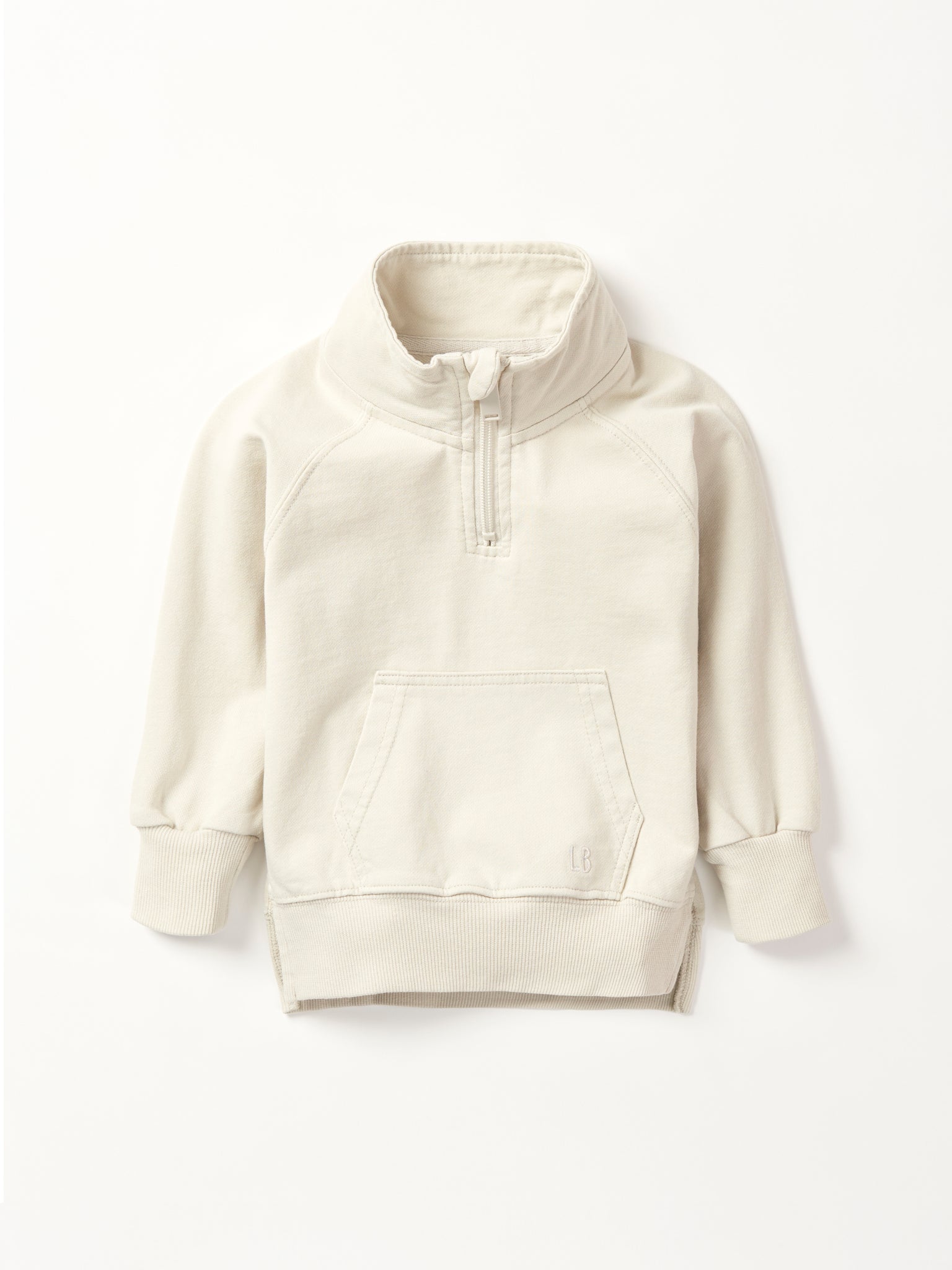 Quarter Zip Pullover - Almond Wash