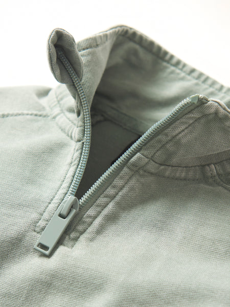 Quarter Zip Pullover - Basil Wash