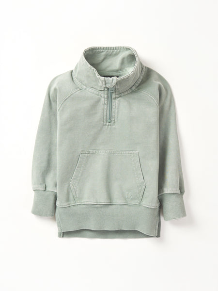 Quarter Zip Pullover - Basil Wash