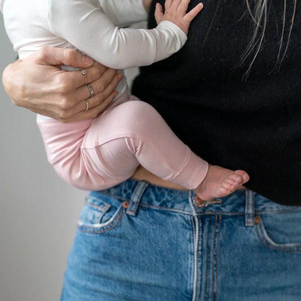 Foldover Bamboo Pant - Teal Smiles