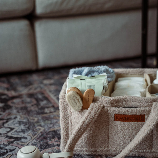 Teddy Diaper Caddy - Taupe