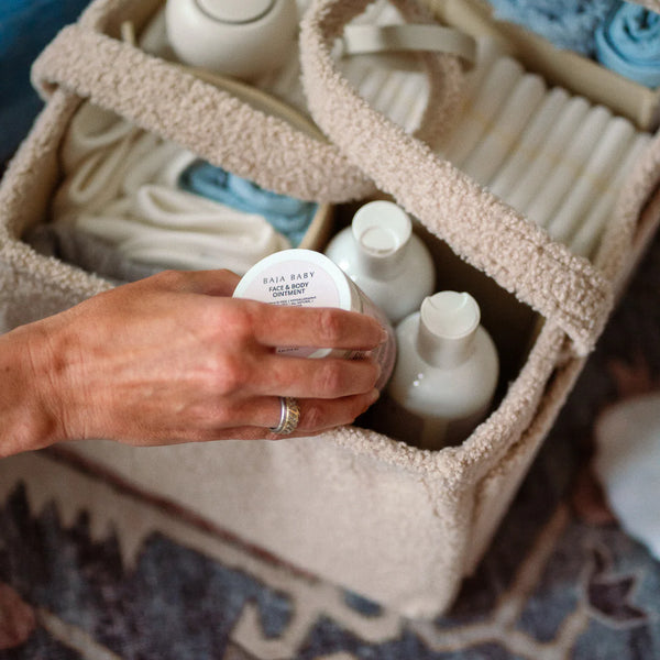 Teddy Diaper Caddy - Taupe