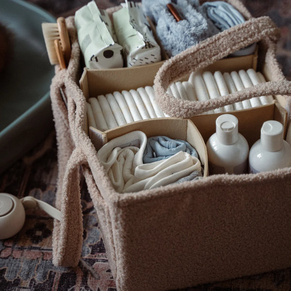 Teddy Diaper Caddy - Taupe