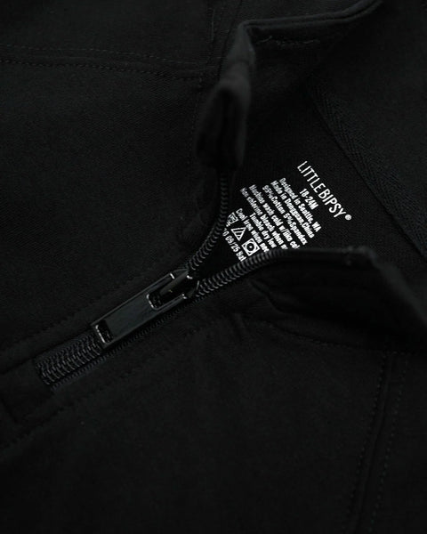 Quarter Zip Pullover - Black