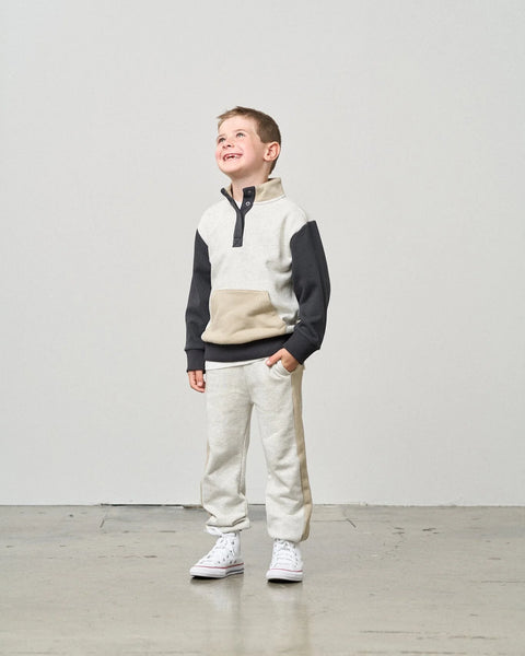 Side Stripe Jogger - Stone Grey