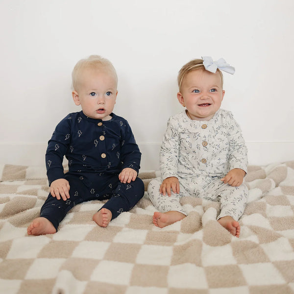 Lightening Bolt Button Romper