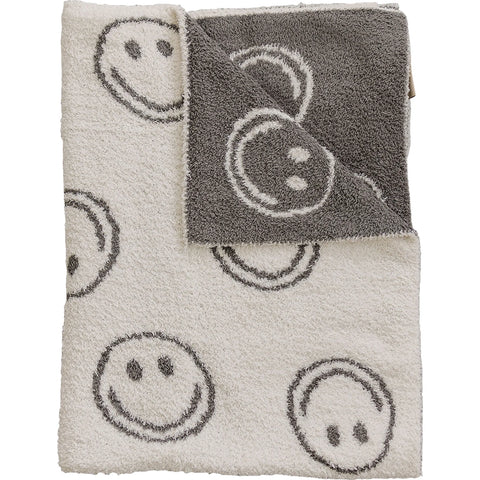 Charcoal Smiley Blanket
