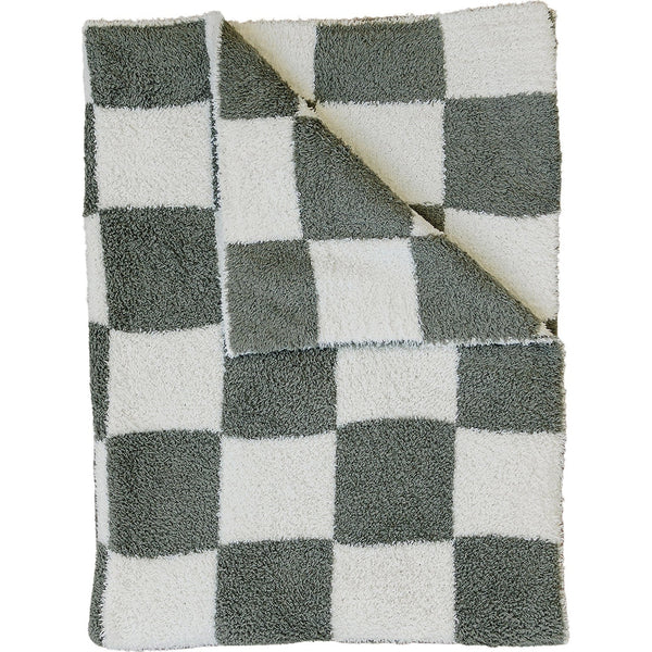 Plush Blanket - Green Checkered