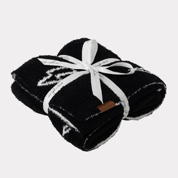 Plush Blanket - Black Lightning