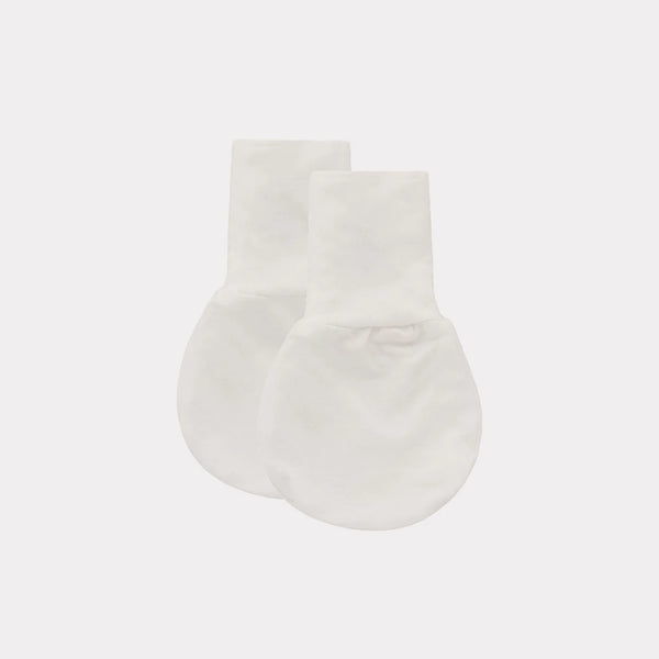 Bamboo Scratch Mittens - Cloud White