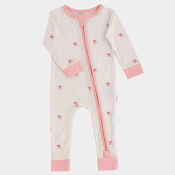 Bamboo Footless Sleeper - Bows