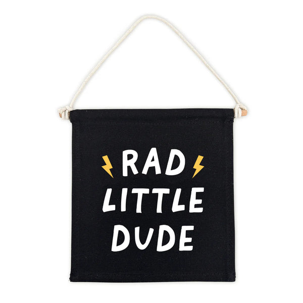 Rad Little Dude Canvas Hang Sign