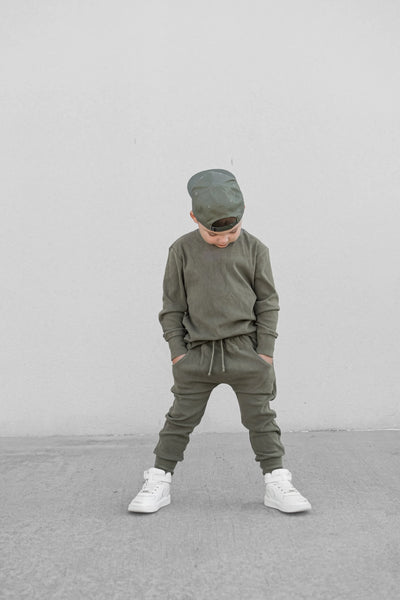 Ribbed Jogger - Green