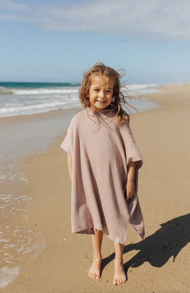 Waffle Beach Poncho - Blush