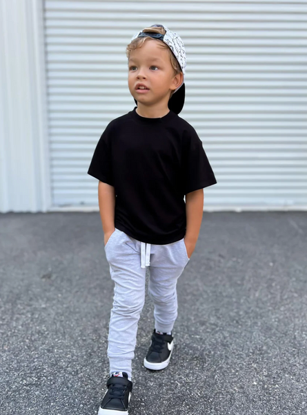 Oversized Bamboo Tee - Black