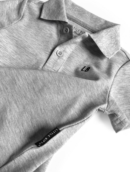 Short Sleeve Polo Shirt - Grey