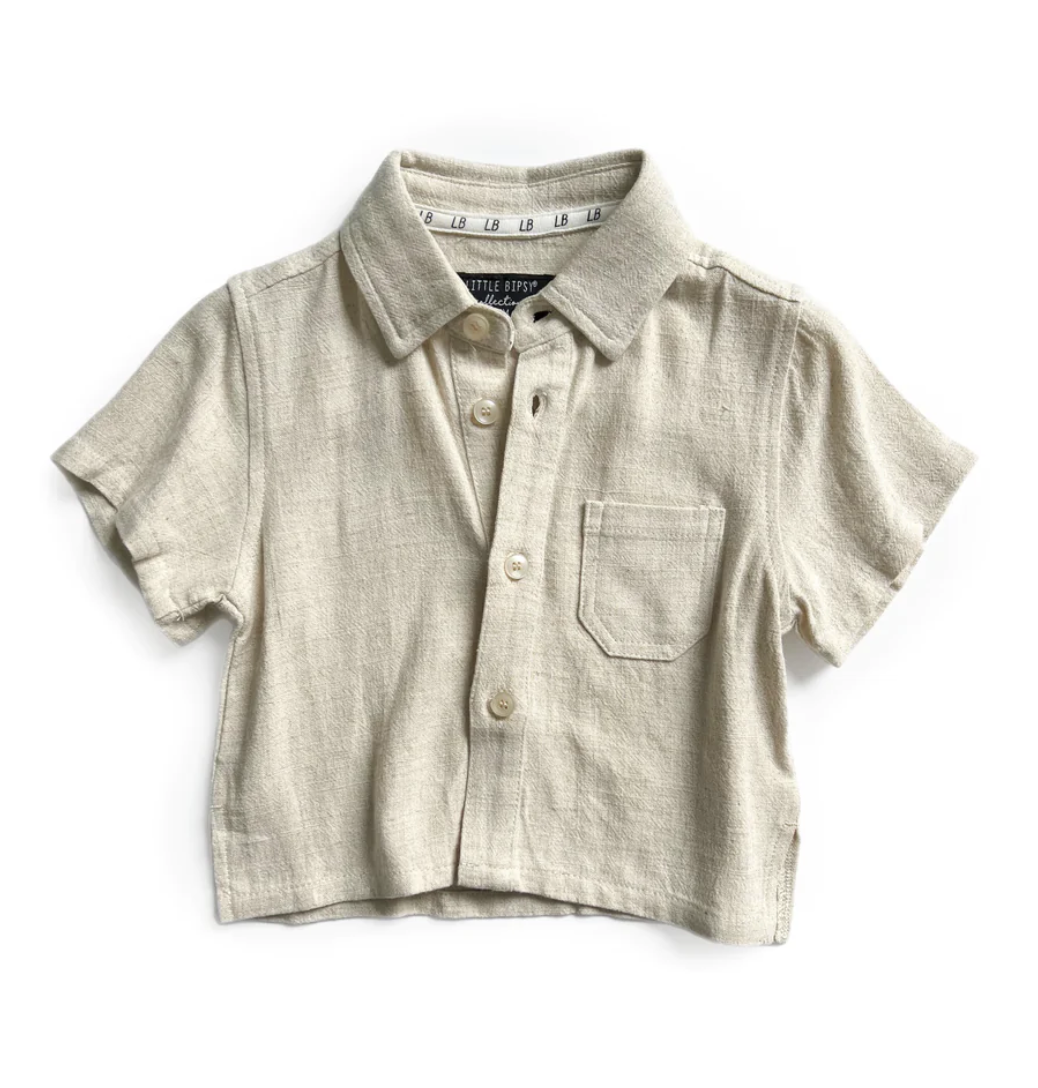 Linen Button Up - Sand