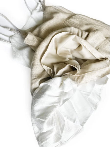 Linen Tiered Dress - Sand