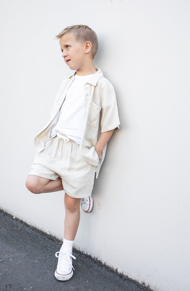 Linen Button Up - Sand