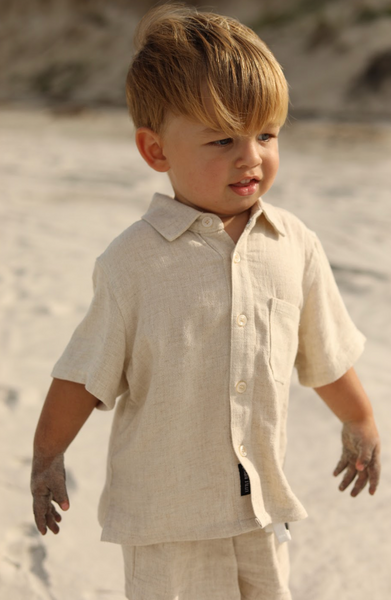 Linen Button Up - Sand