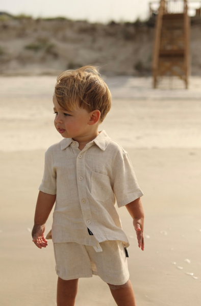Linen Button Up - Sand