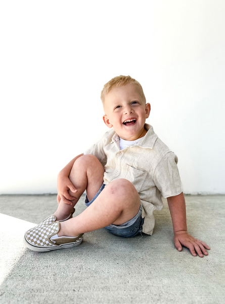 Linen Button Up - Sand
