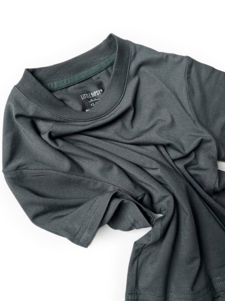 Oversized Bamboo Tee - Pewter