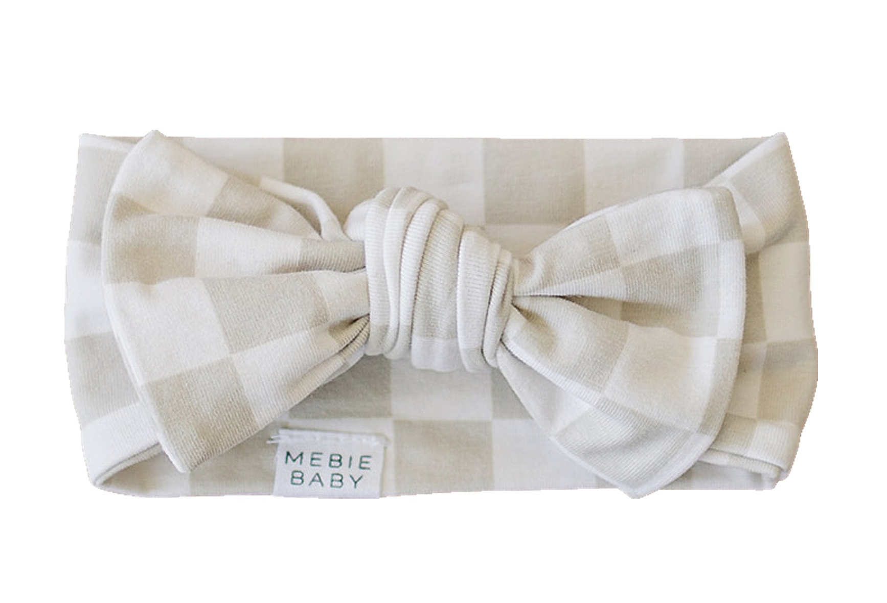 Taupe Checkered Head Wrap
