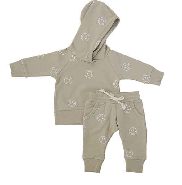 Smiley French Terry Hoodie Set