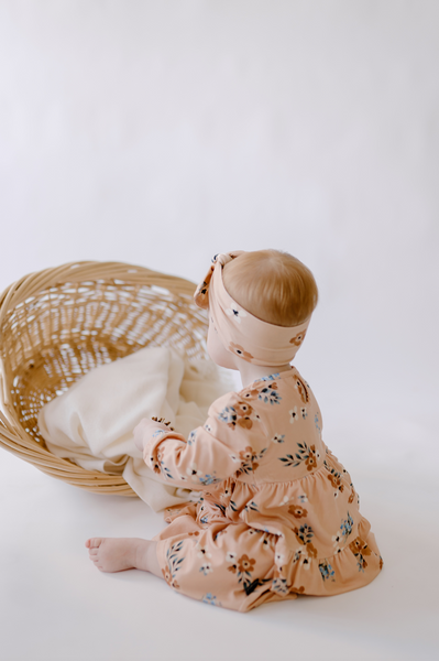 Long Sleeve Tiered Dress - Floral