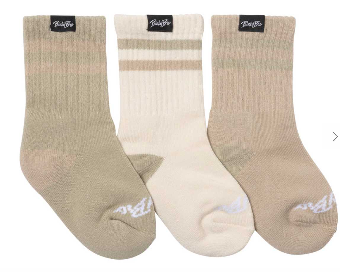 3-Pack Beige Socks