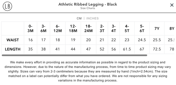 Athletic Ribbed Legging- Black