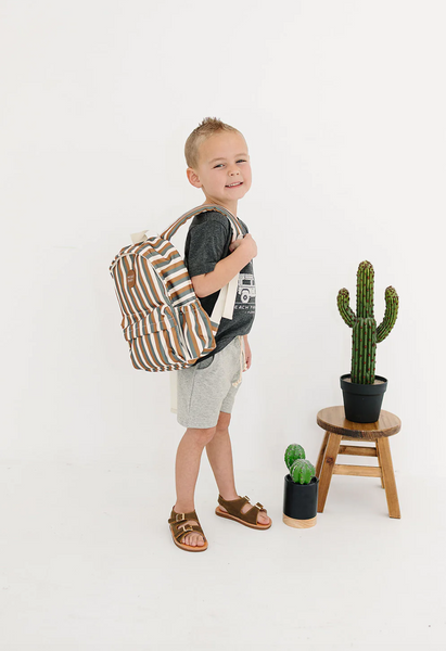 Mebie Baby Mini Backpack- Sunset Stripes