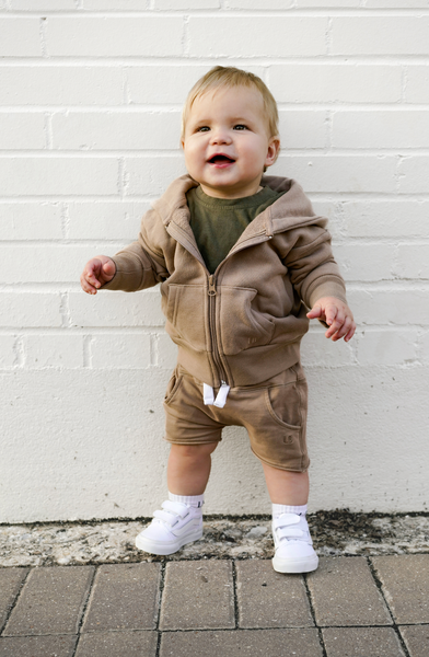 Classic Zip Hoodie - Taupe