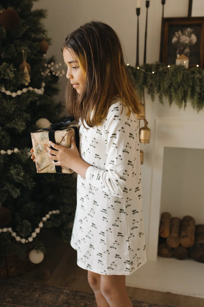 Holiday Bamboo Nightgown - Sage Cars