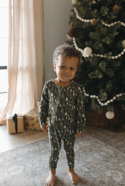 Holiday Bamboo Onesie - Boho Trees