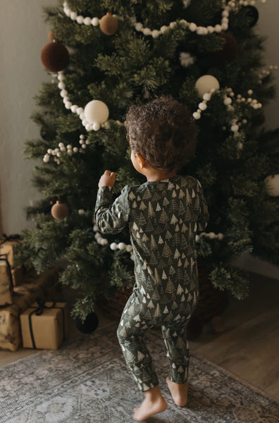 Holiday Bamboo Onesie - Boho Trees