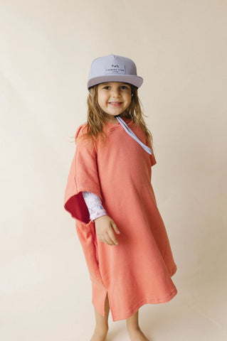 Waffle Beach Poncho - Coral