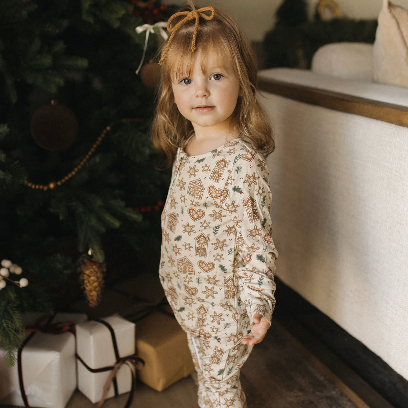 Holiday Bamboo Infant Onesie - Gingerbread Lane