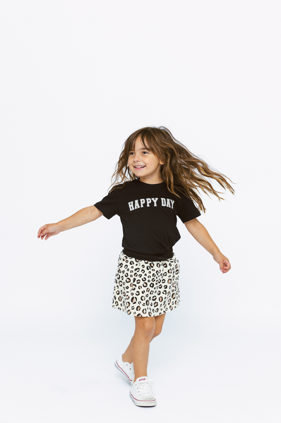 "Happy Day" Elevated Tee - Black