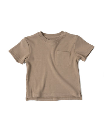 Ribbed Tee - Taupe