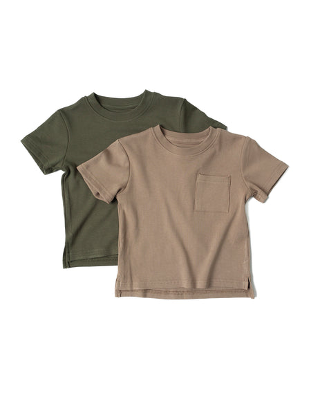 Ribbed Tee - Taupe