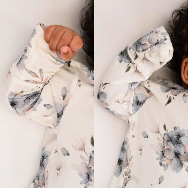 Bamboo Zipper Sleeper - Frosty Floral