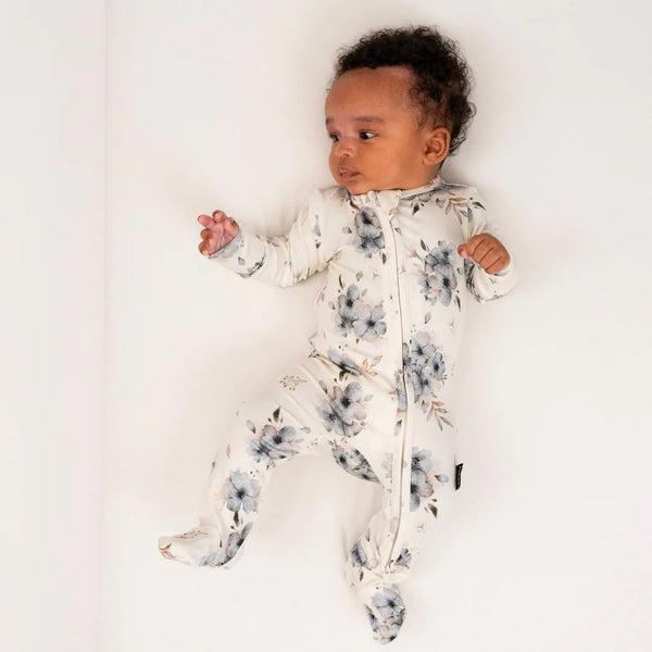 Bamboo Zipper Sleeper - Frosty Floral