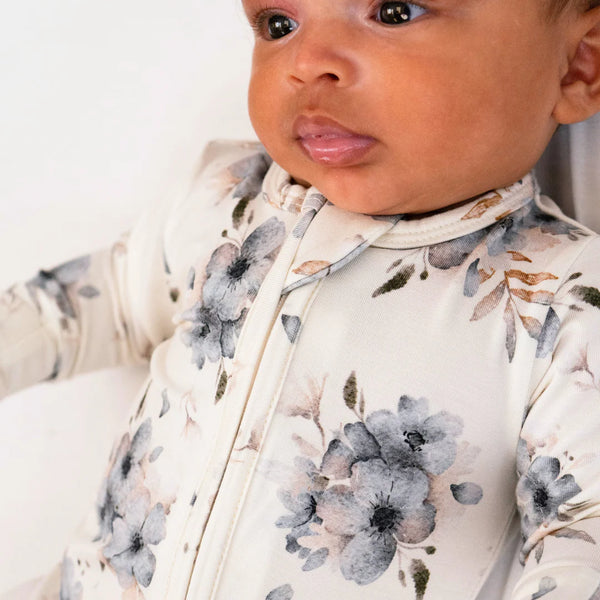 Bamboo Zipper Sleeper - Frosty Floral